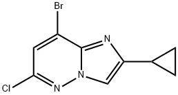 8-Bromo-6-chloro-2-cyclopropylimidazo-[1,2-b]pyridazine Structure