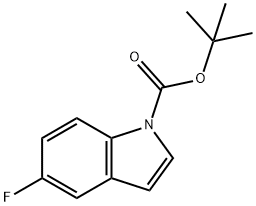 1-(tert-Butoxycarbonyl)-5-fluoroindole 구조식 이미지