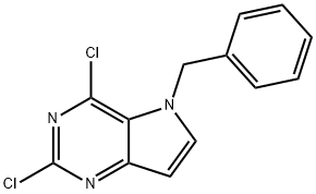 5-benzyl-2,4-dichloro-5H-pyrrolo[3,2-d]pyriMidine Structure