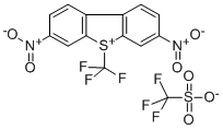 S-(TRIFLUOROMETHYL)-3,7-DINITRODIBENZOTHIOPHENIUM TRIFLUOROMETHANESULFONATE 구조식 이미지