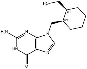 9-((2-(hydroxymethyl)cyclohexyl)methyl)guanine Structure