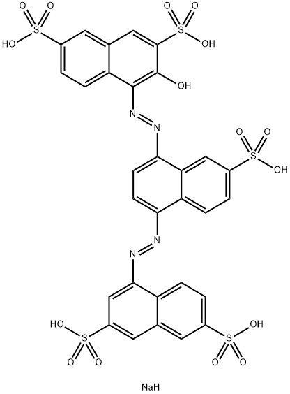 pentasodium 4-[[4-[(3,6-disulphonato-1-naphthyl)azo]-7-sulphonato-1-naphthyl]azo]-3-hydroxynaphthalene-2,7-disulphonate  Structure