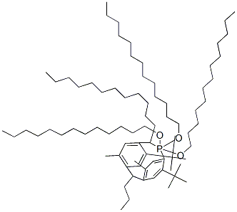 butylidenebis[2-tert-butyl-5-methyl-p-phenylene]-P,P,P',P'-tetratridecylbis(phosphine)  Structure