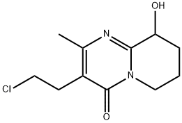 3-(2-Chloroethyl)-6,7,8,9-tetrahydro-9-hydroxy-2-methyl-4H-pyrido[1,2-a]pyrimidin-4-one 구조식 이미지