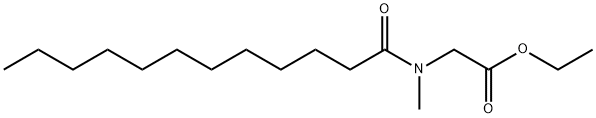 ethyl N-methyl-N-(1-oxododecyl)aminoacetate  Structure