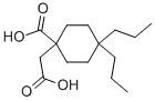 1-CARBOXYMETHYL-4,4-DIPROPYL-CYCLOHEXANECARBOXYLIC ACID Structure