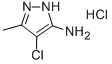 4-CHLORO-5-METHYL-2H-PYRAZOL-3-YLAMINE HYDROCHLORIDE Structure