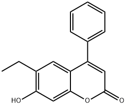 6-ethyl-7-hydroxy-4-phenyl-coumarin Structure