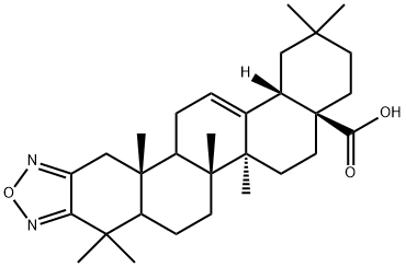 Olean-12-eno[2,3-c][1,2,5]oxadiazol-28-oic acid 구조식 이미지