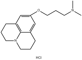 1-Propanamine, N,N-dimethyl-3-((2,3,6,7-tetrahydro-1H,5H-benzo(ij)quin olizin-9-yl)oxy)-, dihydrochloride Structure