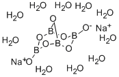 Sodium tetraborate decahydrate Structure