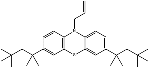 10H-Phenothiazine, 10-(2-propenyl)-3,7-bis(1,1,3,3-tetramethylbutyl)- 구조식 이미지