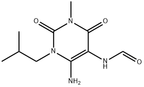 4-Amino-5-formylamino-3-isobutyl-1-methylpyrimidine-2,6-dione 구조식 이미지