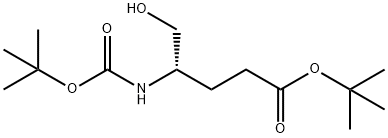 T-부틸4-BOC-(S)-아미노-5-하이드록시펜타노에이트 구조식 이미지