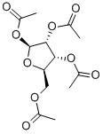 beta-D-Ribofuranose 1,2,3,5-tetraacetate 구조식 이미지