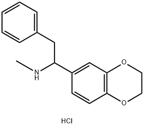 1,4-벤조디옥신-6-메탄아민,2,3-디히드로-N-메틸-알파-(페닐메틸)-,염산염 구조식 이미지