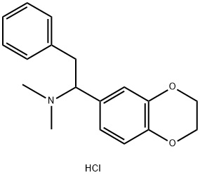 1,4-벤조디옥신-6-메탄아민,2,3-디히드로-N,N-디메틸-알파-(페닐메틸)-,염산염 구조식 이미지