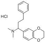 1,4-벤조디옥신-6-메탄아민,2,3-디하이드로-N,N-디메틸-알파-(2-페닐-에틸)-,염산염 구조식 이미지