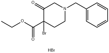 Ethyl 1-benzyl-4-broMo-3-oxopiperidin-4-carboxylate HBr Structure