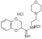 1,4-Benzodioxin-2-carboximidamide, 2,3-dihydro-N-(2-(4-morpholinyl)eth yl)-, dihydrochloride Structure