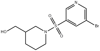 (1-(5-브로모피리딘-3-일술포닐)피페리딘-3-일)메탄올 구조식 이미지