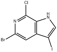 5-Bromo-7-chloro-3-iodo-1H-pyrrolo[2,3-c]pyridine Structure