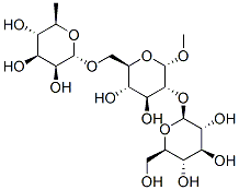 methyl 2-O-(beta-glucopyranosyl)-6-O-(alpha-rhamnopyranosyl)-alpha-glucopyranoside Structure