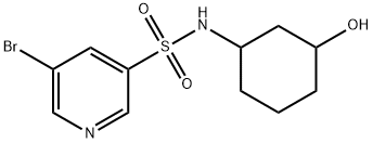 5-broMo-N-(3-하이드록시사이클로헥실)피리딘-3-설포나미드 구조식 이미지