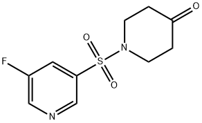 1-(5-fluoropyridin-3-ylsulfonyl)piperidin-4-one Structure