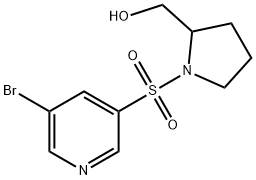 (1-(5-broMopyridin-3-ylsulfonyl)pyrrolidin-2-yl)Methanol Structure