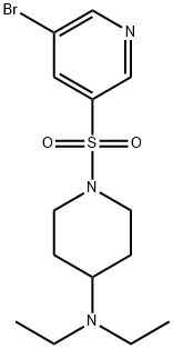 1-(5-브로모피리딘-3-일술포닐)-N,N-디에틸피페리딘-4-아민 구조식 이미지