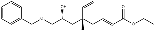 (E)-(5R,7R)-8-BENZYLOXY-7-HYDROXY-5-METHYL-5-VINYL-OCT-2-ENOIC ACID ETHYL ESTER Structure