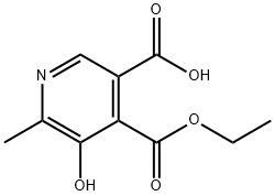 3,4-피리딘디카르복실산,5-하이드록시-6-메틸-,4-에틸에스테르 구조식 이미지