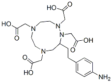 4-aminophenylethyl-1,4,7,10-tetraazacyclodecane-N,N',N'',N'''-tetraacetic acid Structure