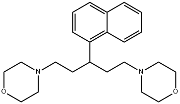 4,4'-[3-(1-Naphtyl)-1,5-pentanediyl]dimorpholine Structure