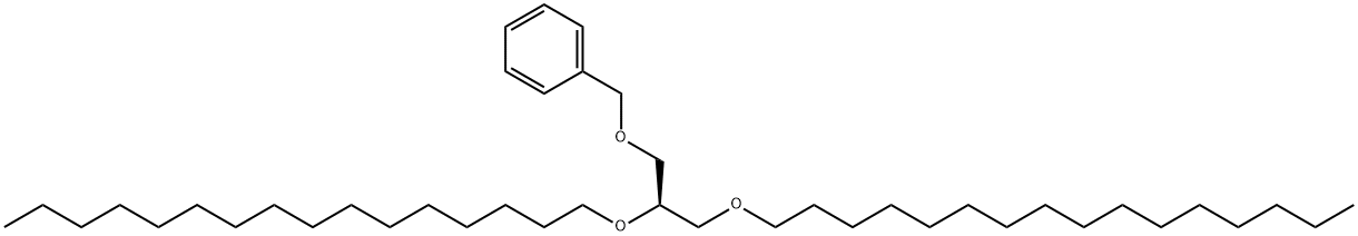 [R,(-)]-3-O-Benzyl-1-O,2-O-dihexadecyl-L-glycerol Structure