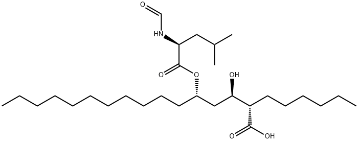 (2S,3R,5S)-5-[(N-Formyl-L-leucyl)oxy]-2-hexyl-3-hydroxyhexadecanoic Acid (Orlistat Impurity) Structure