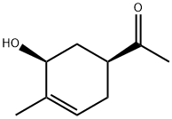 Ethanone, 1-(5-hydroxy-4-methyl-3-cyclohexen-1-yl)-, (1S-cis)- (9CI) Structure