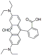 9-(2-carboxyphenyl)-3,6-bis(diethylamino)xanthylium hydroxide Structure