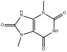 3,7-DIMETHYL-2,6,8-TRIHYDROXYPURINE 구조식 이미지