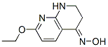 1,8-Naphthyridin-4(1H)-one,7-ethoxy-2,3-dihydro-,oxime,(E)-(9CI) 구조식 이미지