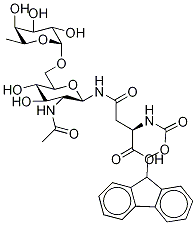 N-[2-(아세틸라미노)-2-데옥시-6-O-(α-L-푸코피라노실)-β-D-글루코피라노실]-N2-FMoc-L-아스파라긴 구조식 이미지