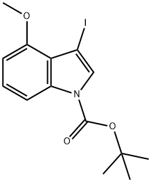 tert-Butyl 3-iodo-4-methoxy-1H-indole-1-carboxylate Structure