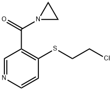 3-(1-Aziridinylcarbonyl)-4-(2-chloroethylthio)pyridine Structure