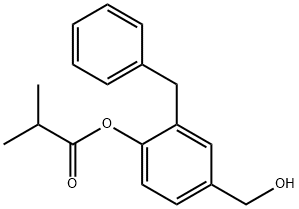 4-HydroxyMethyl-2-benzylphenyl Isobutyrate Structure