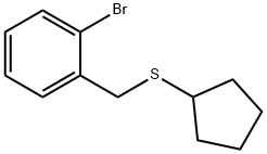 (2-Bromobenzyl)(cyclopentyl)sulfane Structure