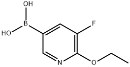 6-에톡시-5-플루오로피리딘-3-보론산 구조식 이미지