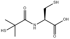 N-(2-Mercapto-2-methylpropionyl)-DL-cysteine Structure