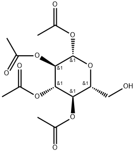 1,2,3,4-테트라-O-아세틸-β-D-글루코피라노즈 구조식 이미지