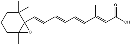 (2E,4E,6E,8E)-3,7-Dimethyl-9-(2,2,6-trimethyl-7-oxabicyclo[4.1.0]hept- 1-yl)-2,4,6,8-nonatetraenoic acid Structure